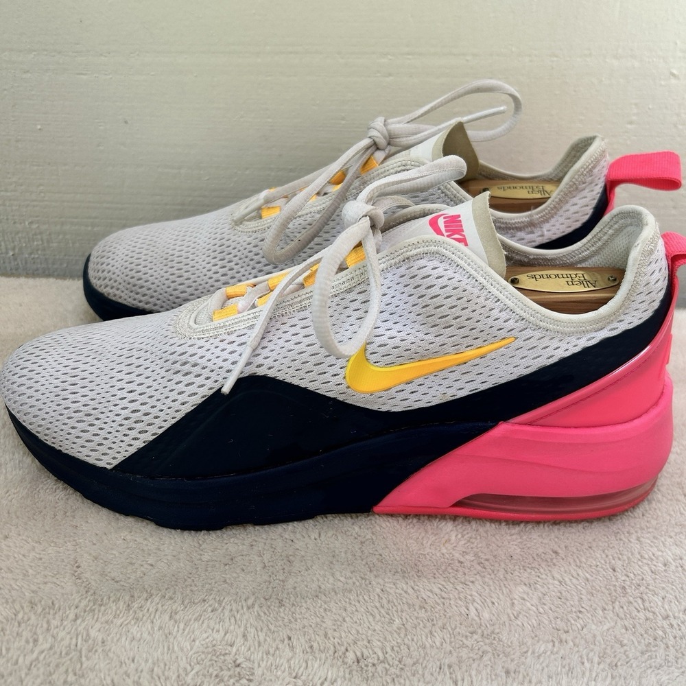 Nike Women's White Yellow Pink Athletic Sneakers